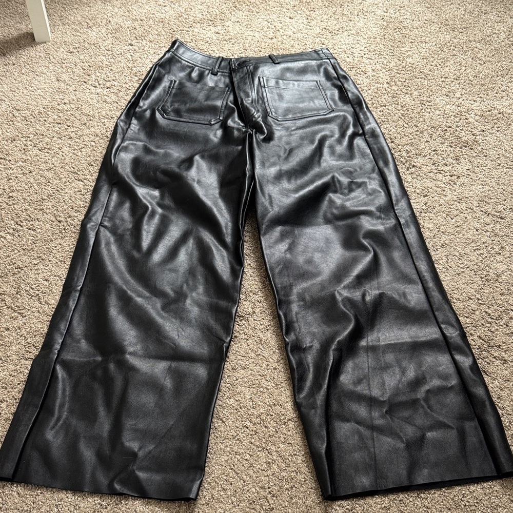 Women’s Black Leather Pants